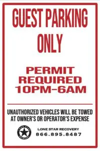 A red and white sign that says " utility parking only permit required 1 0 pm-6 am ".